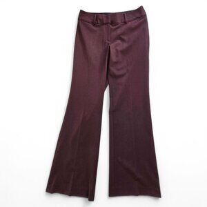 NWT Ann Taylor Loft Size 10 Julie Trousers Plum Slightly Flare Leg Womens Pants